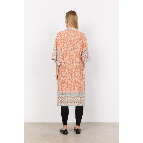 NWT SOYA CONCEPT Enel Papaya Paisley Floral Print Kimono - Picture 2 of 5